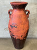 Large Vintage Terra Cotta Brown Distressed Vase