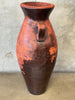 Large Vintage Terra Cotta Brown Distressed Vase