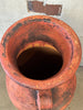 Large Vintage Terra Cotta Brown Distressed Vase