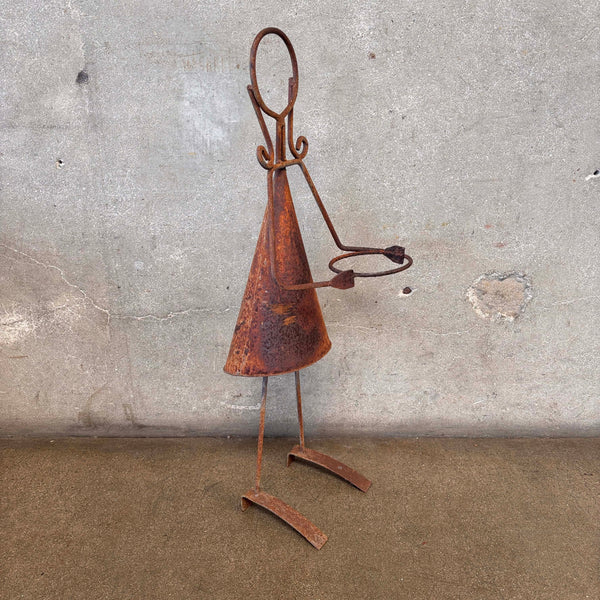 Vintage Metal Girl Pot Holder