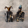 Roland Paris Marble & Cast Bronze Cold-Painted 1930s Bookends - Pending