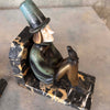 Roland Paris Marble & Cast Bronze Cold-Painted 1930s Bookends - Pending