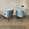 Pair of Reproduction Shelly Tufted Mid Century Modern Chairs