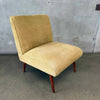 1960s Pale Yellow Slipper Lounge Chair
