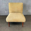1960s Pale Yellow Slipper Lounge Chair