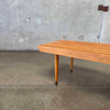 Mid Century Modern Slatted Bench/Coffee Table
