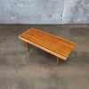 Mid Century Modern Slatted Bench/Coffee Table
