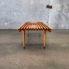 Mid Century Modern Slatted Bench/Coffee Table