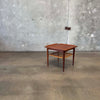 Danish Modern Cane + Teak Side Table by Poul Jensen for Selig