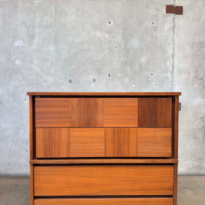 Mid Century Modern Walnut Highboy Dresser
