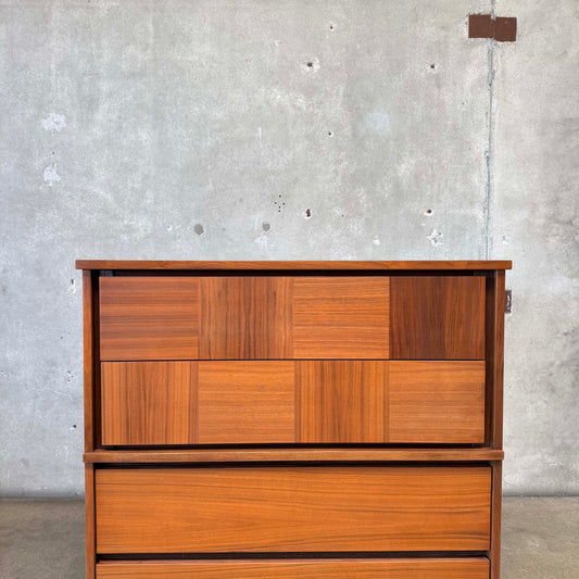 Mid Century Modern Walnut Highboy Dresser