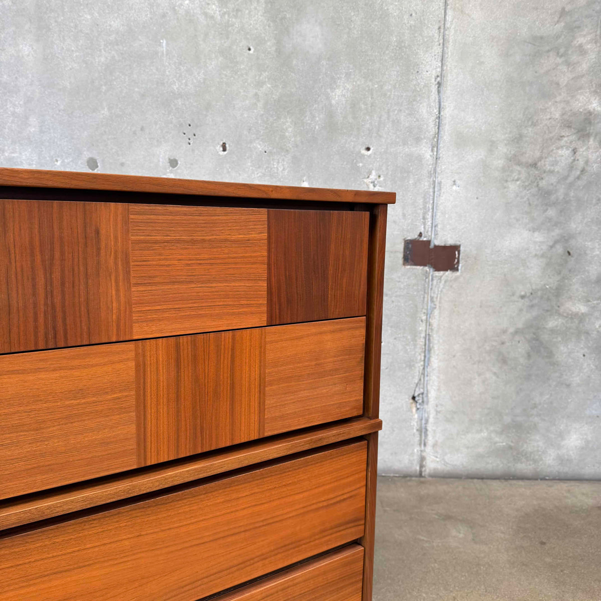 Mid Century Modern Walnut Highboy Dresser