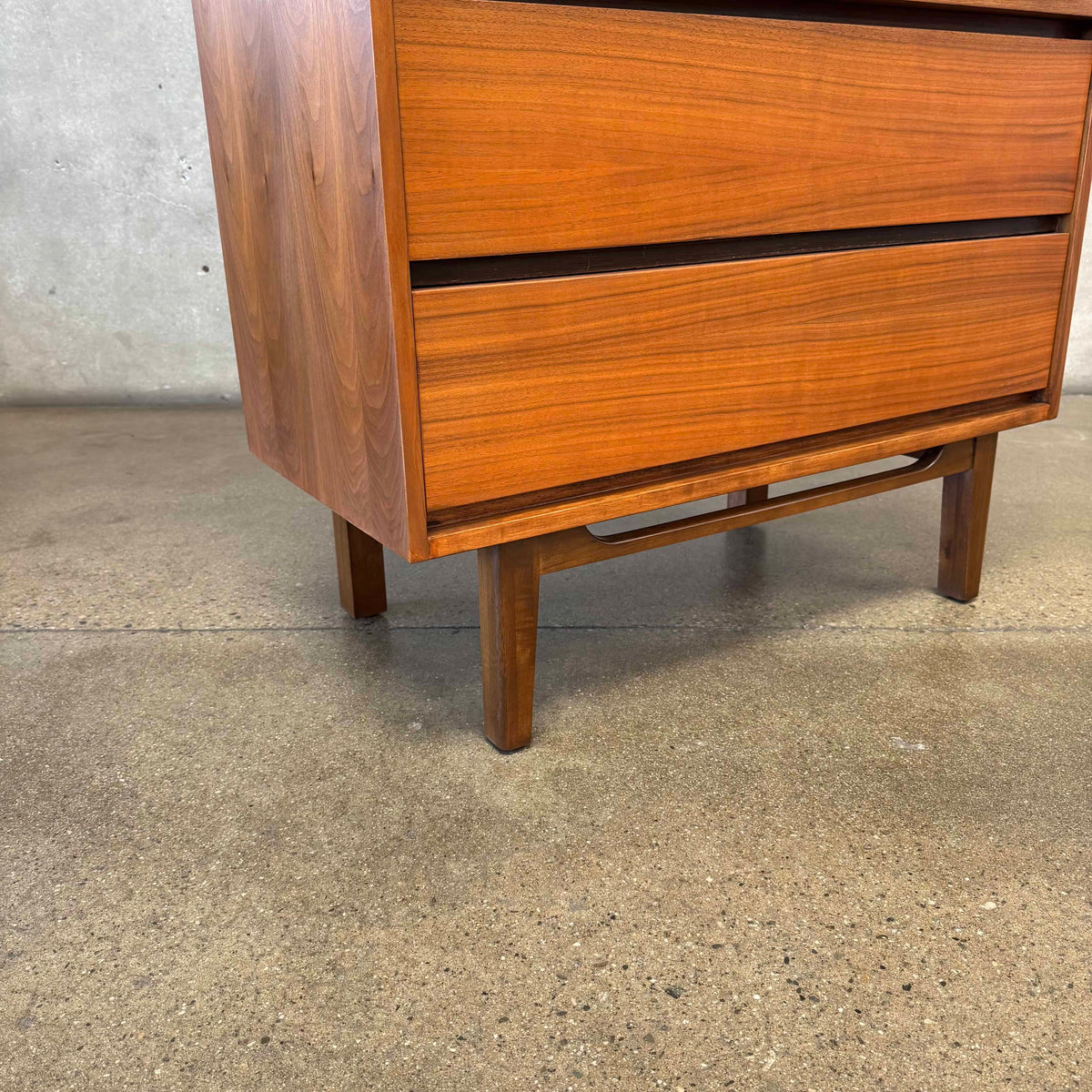 Mid Century Modern Walnut Highboy Dresser