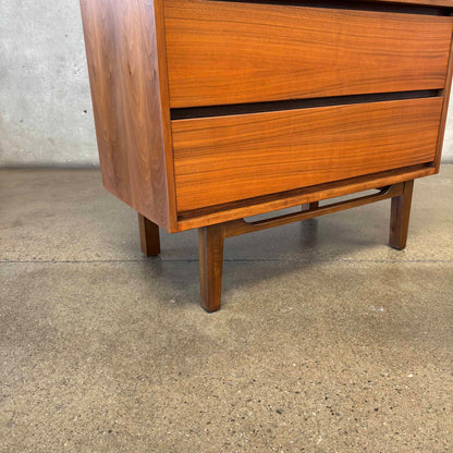 Mid Century Modern Walnut Highboy Dresser
