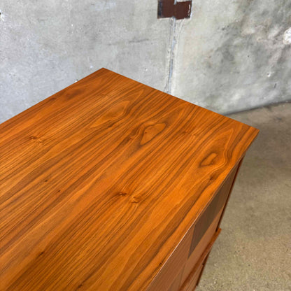Mid Century Modern Walnut Highboy Dresser