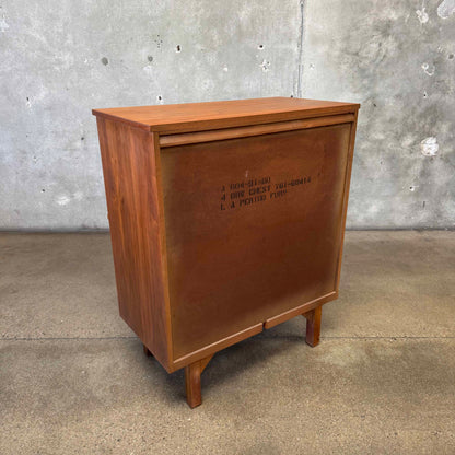 Mid Century Modern Walnut Highboy Dresser