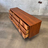 Mid Century Modern Walnut Nine Drawer Dresser
