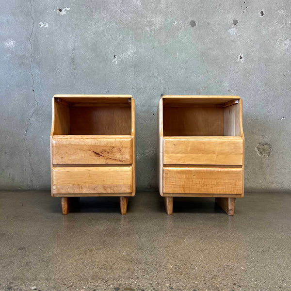 Pair of Mid Century Modern Russel Wright Stardust Nightstands (Restored)