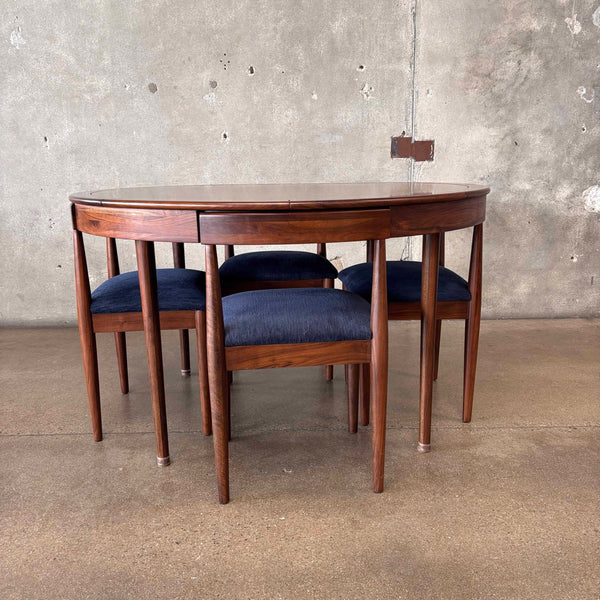 Toscano Walnut Dining Table w/ Four Chairs by Joybird