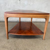 1962 Lane "Rhythm" Line Wedge Two-Tier Walnut Side/End Table