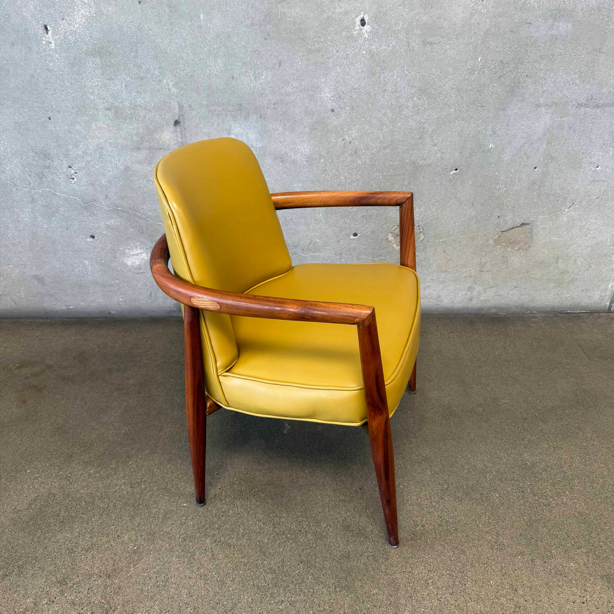 Pale Yellow 1960s Bentwood Arm Chair