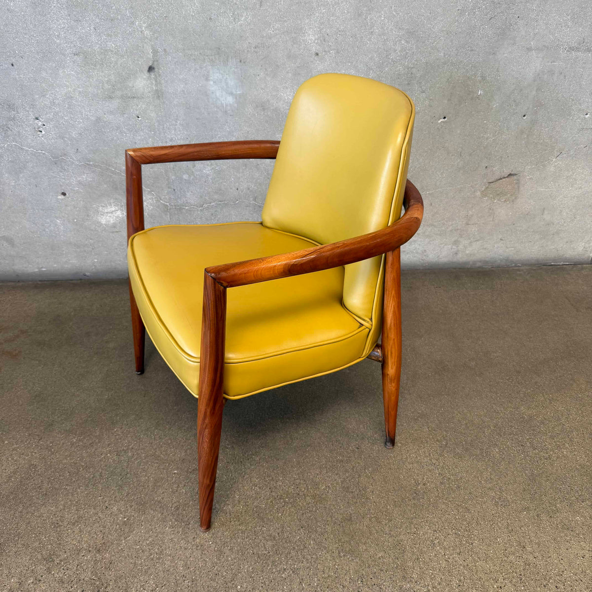 Pale Yellow 1960s Bentwood Arm Chair