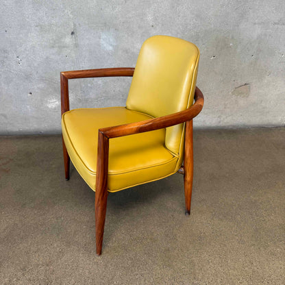 Pale Yellow 1960s Bentwood Arm Chair