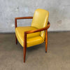 Pale Yellow 1960s Bentwood Arm Chair
