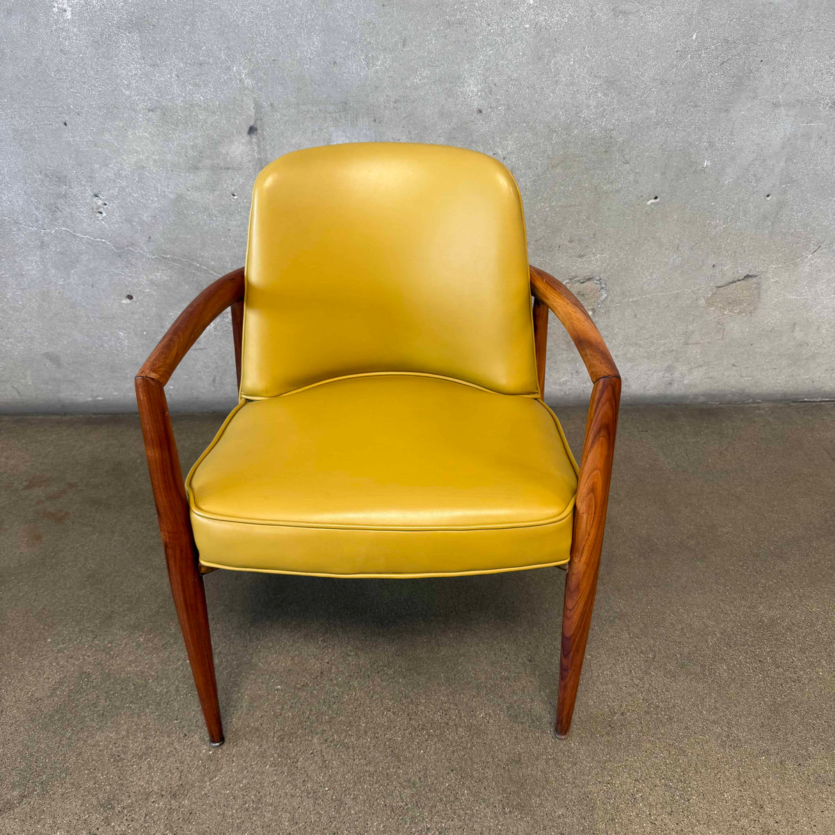 Pale Yellow 1960s Bentwood Arm Chair