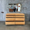 MCM Russel Wright Stardust Long Eight Drawer Dresser With Mirror (Restored)