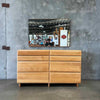MCM Russel Wright Stardust Long Eight Drawer Dresser With Mirror (Restored)