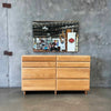 MCM Russel Wright Stardust Long Eight Drawer Dresser With Mirror (Restored)