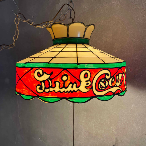 Vintage Coca-Cola Plastic Bar Lamp