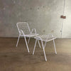 Vintage Italian Emu Arm Chair and Footstool