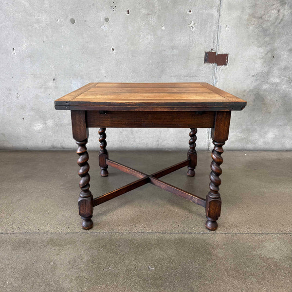 Antique Oak Drop Leaf Dining Table