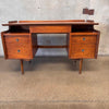 Mid Century Modern Walnut Floating Desk By Hooker