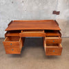 Mid Century Modern Walnut Floating Desk By Hooker