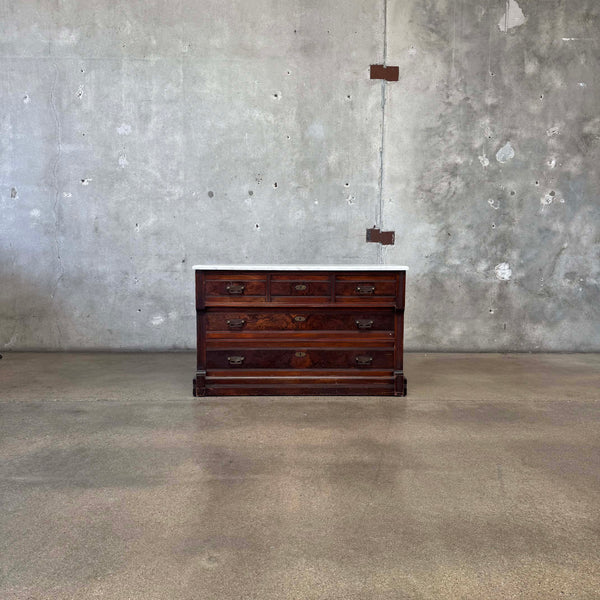 Antique Chest With White Marble