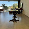 Faux Bois Solid Brass & Glass Writing/ Dining Table