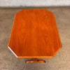 Vintage Danish Teak Trestle  Base Octogan Side Table