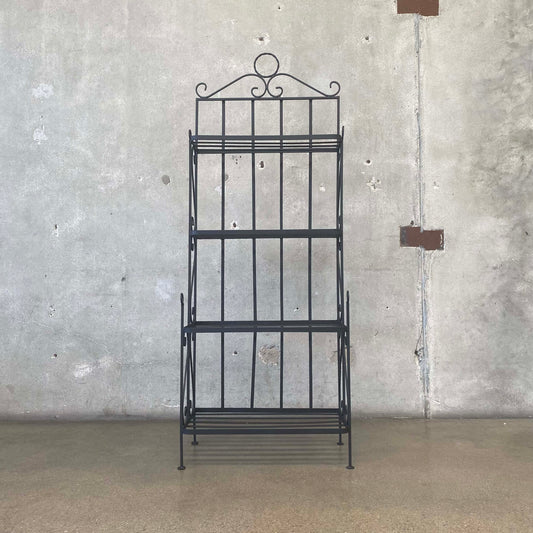Mid Century Iron Bakers Rack Plant Stand Circa 1960's