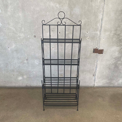 Mid Century Iron Bakers Rack Plant Stand Circa 1960's