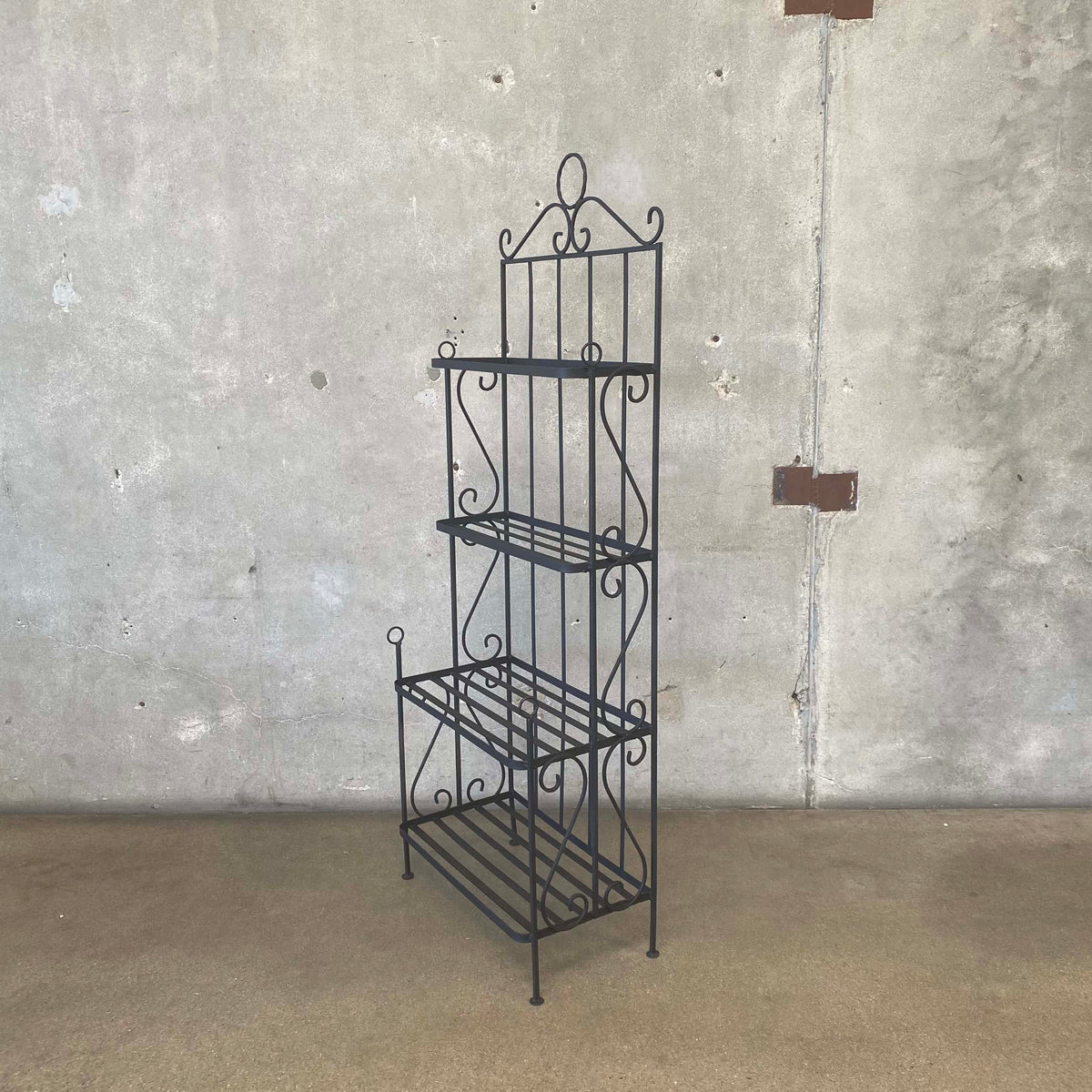 Mid Century Iron Bakers Rack Plant Stand Circa 1960's