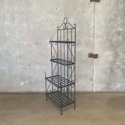Mid Century Iron Bakers Rack Plant Stand Circa 1960's