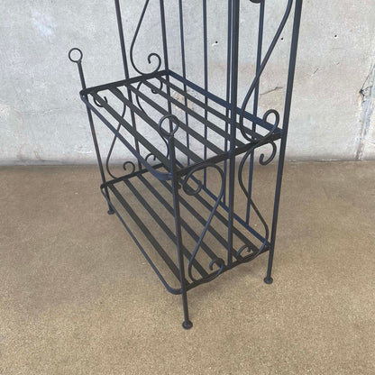 Mid Century Iron Bakers Rack Plant Stand Circa 1960's