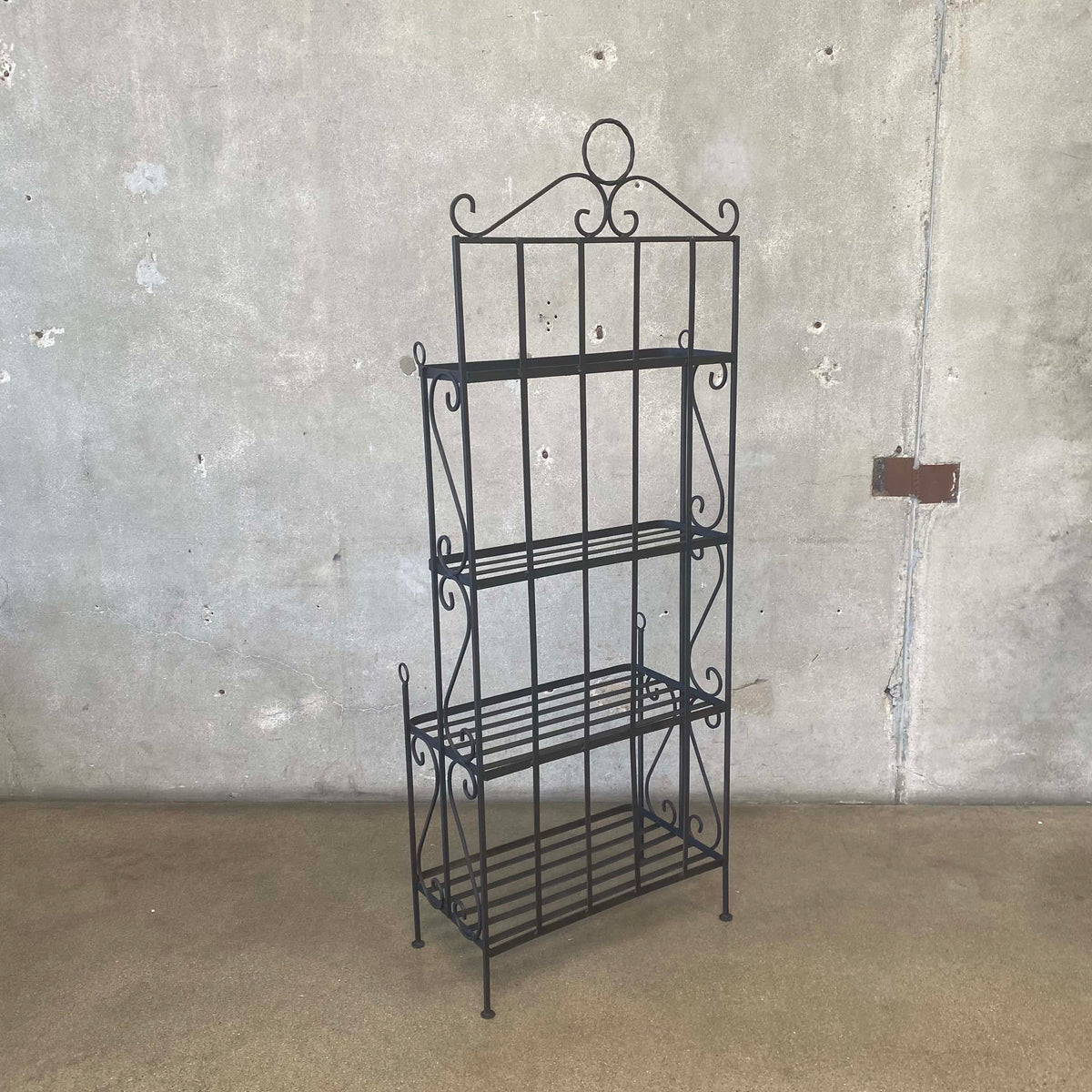 Mid Century Iron Bakers Rack Plant Stand Circa 1960's