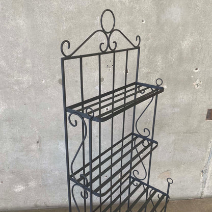 Mid Century Iron Bakers Rack Plant Stand Circa 1960's