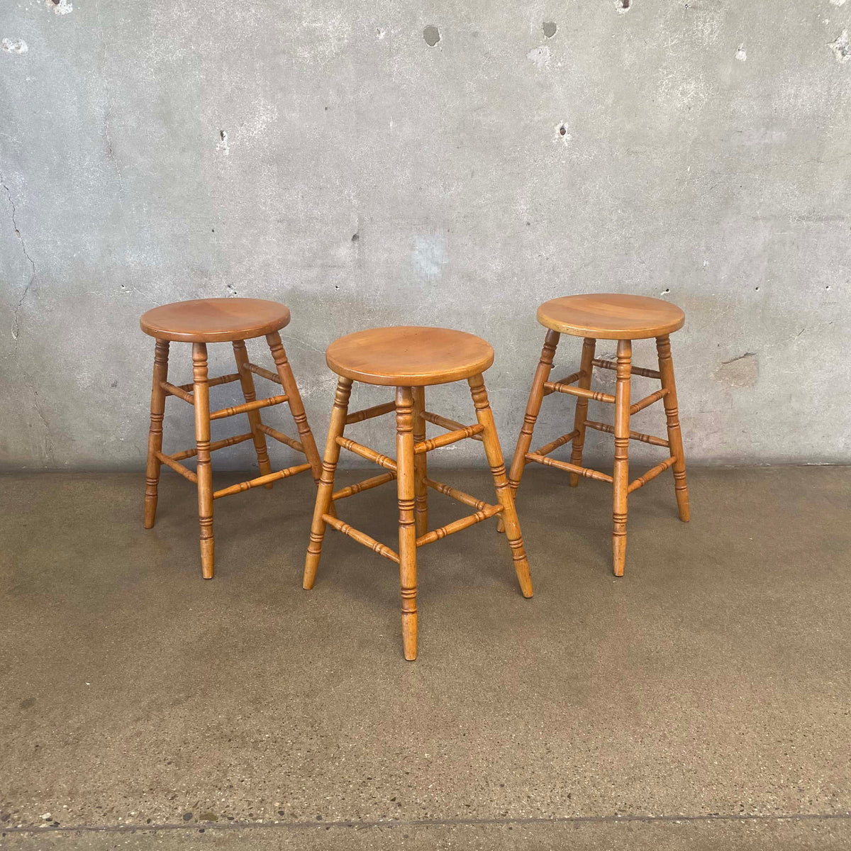 Set of Three Vintage Barstools Circa 1960's
