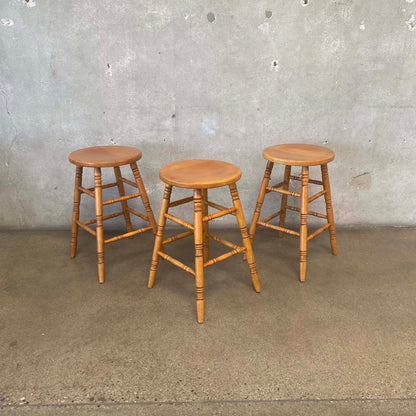 Set of Three Vintage Barstools Circa 1960's