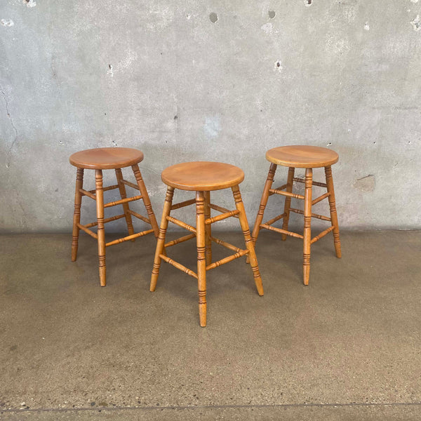 Set of Three Vintage Barstools Circa 1960's